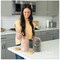 Glass Food Storage Containers with Vintage Diamond Pattern, Kitchen Containers - Coffee Pasta Sugar Tea Snack Cookie Jar with Airtight Lids - Set of 2 60 Ounce Round Large Glass Jar with Bamboo Lid